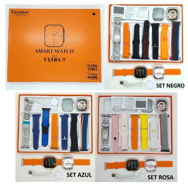 Producto - SMARTWATCH 9 ULTRA + 7 MALLAS + FUNDA (SM7M)