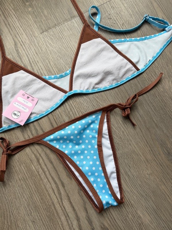 Producto - Bikini Zakopane Celeste y chocolate - 3