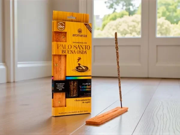 Producto - Pack sahumerio + porta sahumerio de madera - Aromanza - 16