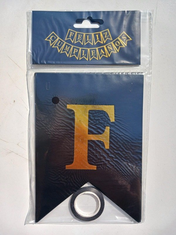 Producto - Banderín Liso "FC" Negro