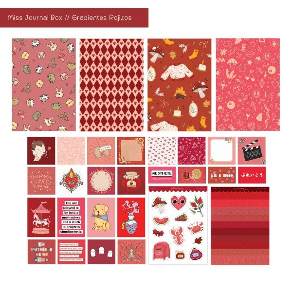 Producto - PREVENTA Miss Journal Box MIX especial - Gradientes Rojizos