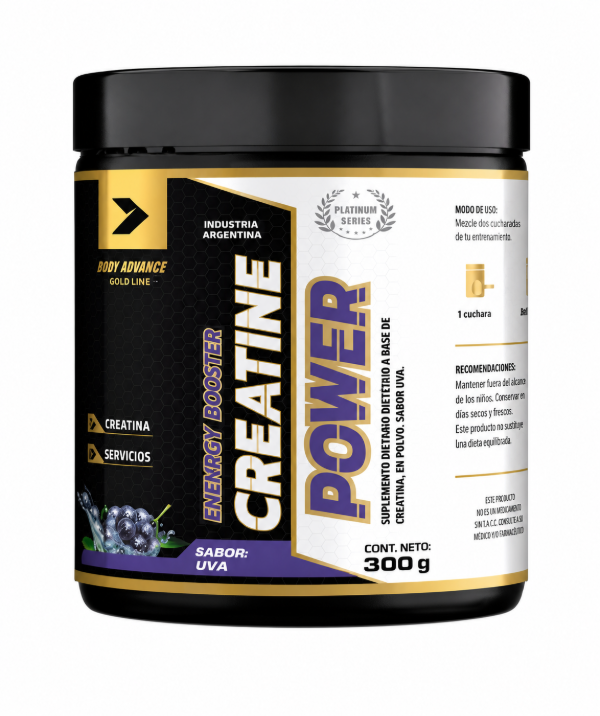 Producto - Creatina Micronizada Body Advance 300g Sabor Uva Monohidratada Polvo
