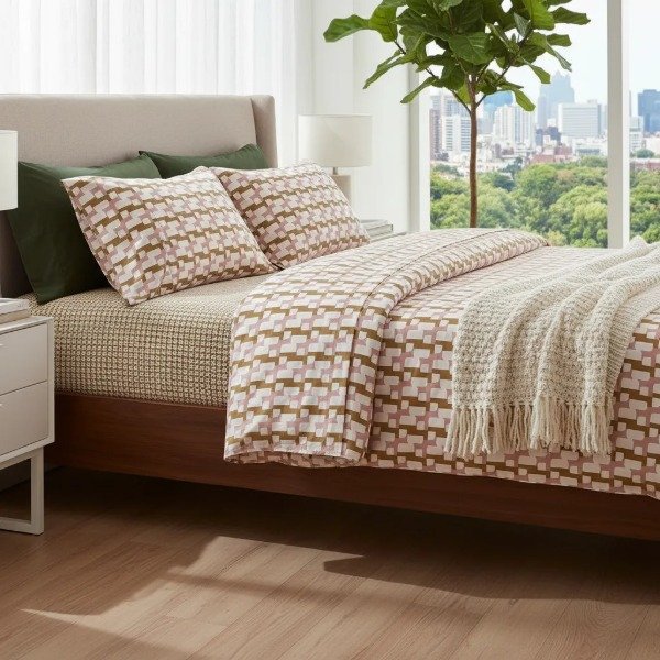 Producto - Juego de Sábanas Danubio 2 1/2 Pl. Geo "París"