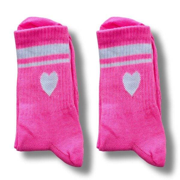 Producto - Mini Corazón Rosa Flúor - Tenis