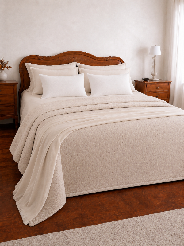 Producto - Cubrecama crudo queen