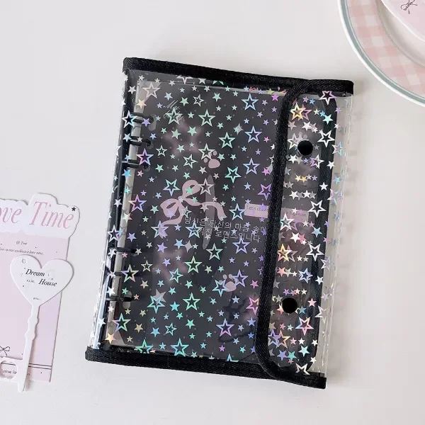Producto - Binder A5 negro con estrellas multicolor