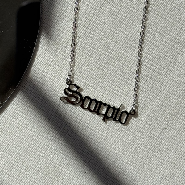 Producto - COLLAR GOTHIC ZODIACAL PLATEADO ESCORPIO