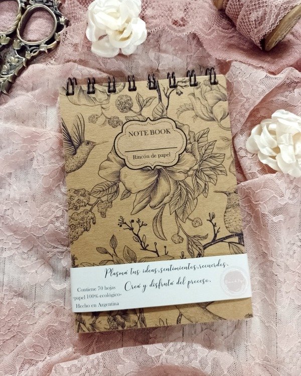 Producto - Note Book Artesanal A6 - Botánico