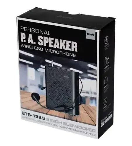 Producto - Megafono De Cintura Inalambrico Bluetooth Fm Usb Tf