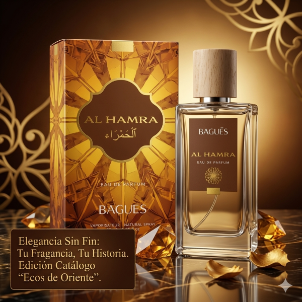 Producto - Perfume Árabe "Al Hamra" (Angels Share de Kilian) para Mujer Bagues 50 ml