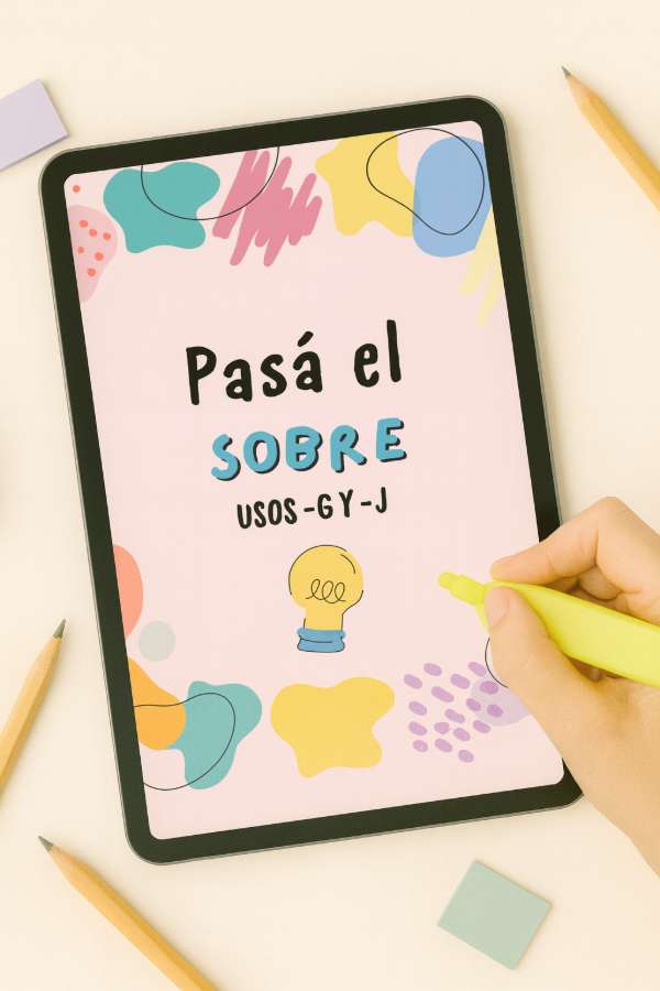Producto - Pasá el sobre- Usos -j y -g