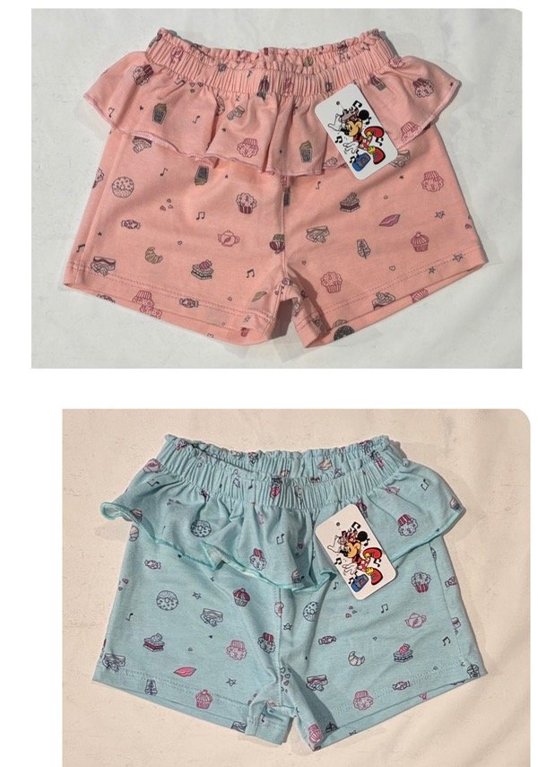 Producto - SHORT ALGODÓN BEBA ESTAMPADO CON VOLADO