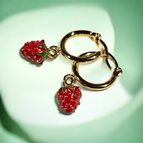 Producto - Argollitas doradas frutilla entera