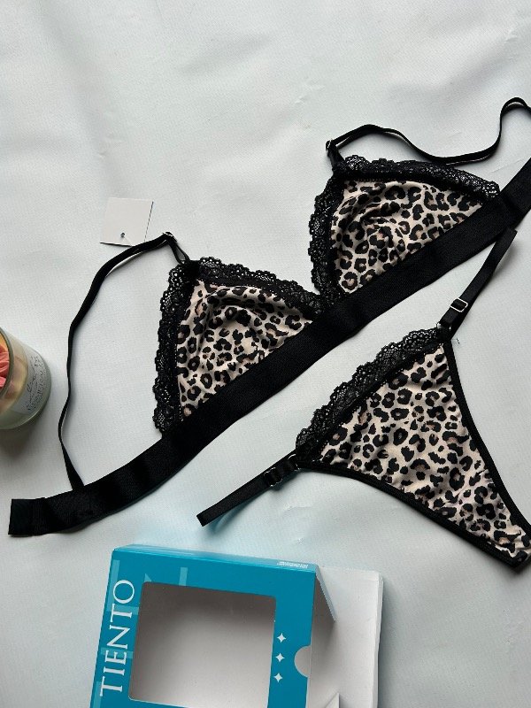 Producto - Conjunto animal print puntilla - 1