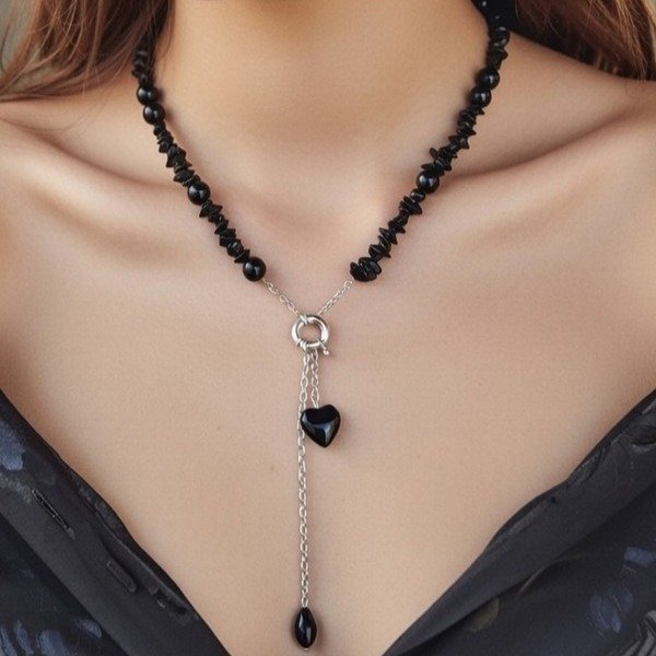Producto - Collar corazón onix