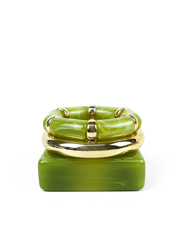 Producto - Pulsera Resina Cuadrada Verde pack x 3 - 0