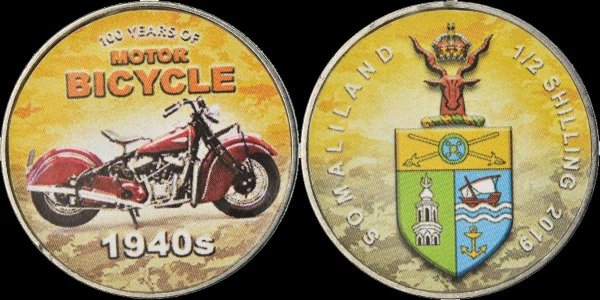 Producto - Somalilandia - 1/2 Chelín (2019) - Motocicleta