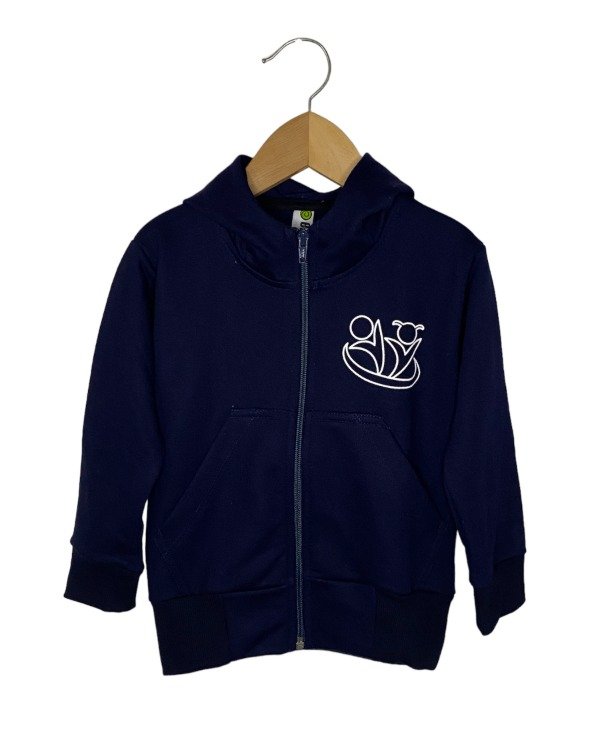 Producto - Campera de algodón con cierre y capucha con frisa - JI -