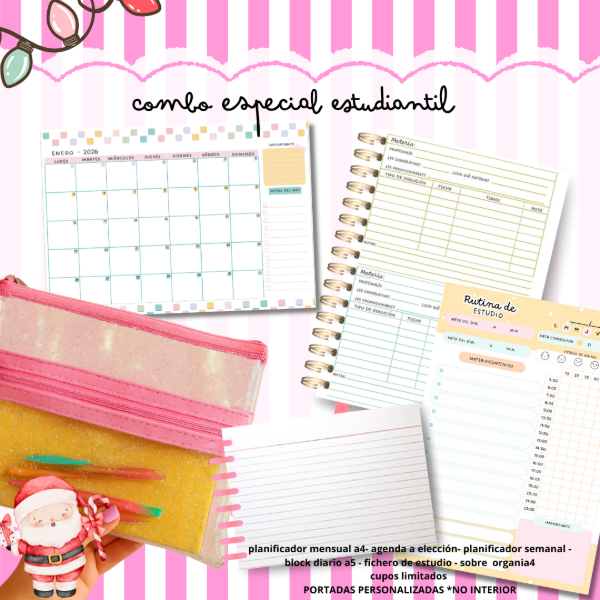 Producto - COMBO ESTUDIANTIL 1 PORTADAS PERSONALIZADAS