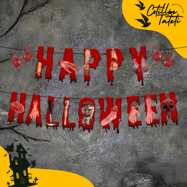 Producto - BANNER SANGRIENTO HAPPY HALLOWEEN - 3MTS
