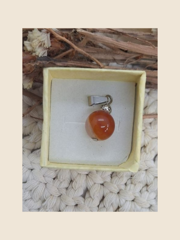 Producto - Dije esfera "Agata cornalina"