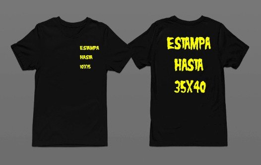 REMERA PERSONALIZADA DOBLE ESTAMPA (CHICO Y GRANDE)