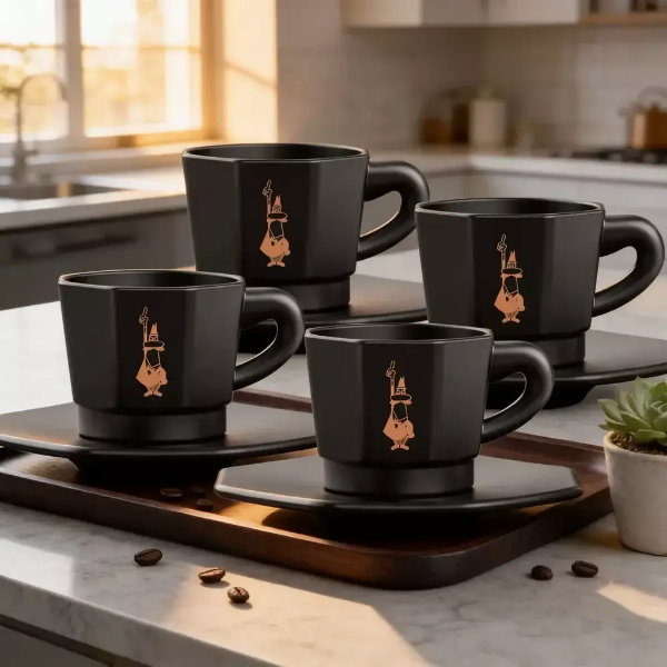 Producto - Set Tazas Bialetti Perfetto Moka 75ml Negro - 0