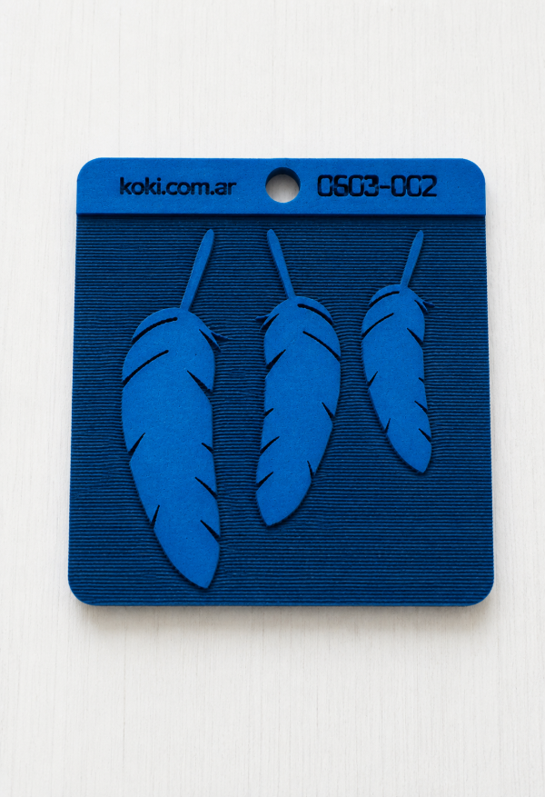 Producto - Sello de relieve plumitas