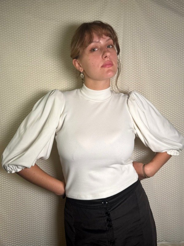 Producto - Polera Diente de León blanca