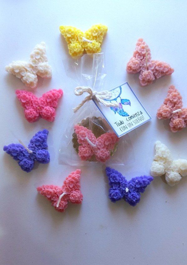 Producto - Velita mini mariposa con bolsita transparente