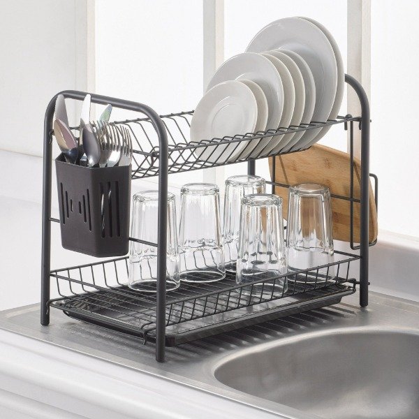 Producto - ESCURRIDOR 2NIVELES NEGRO A1526