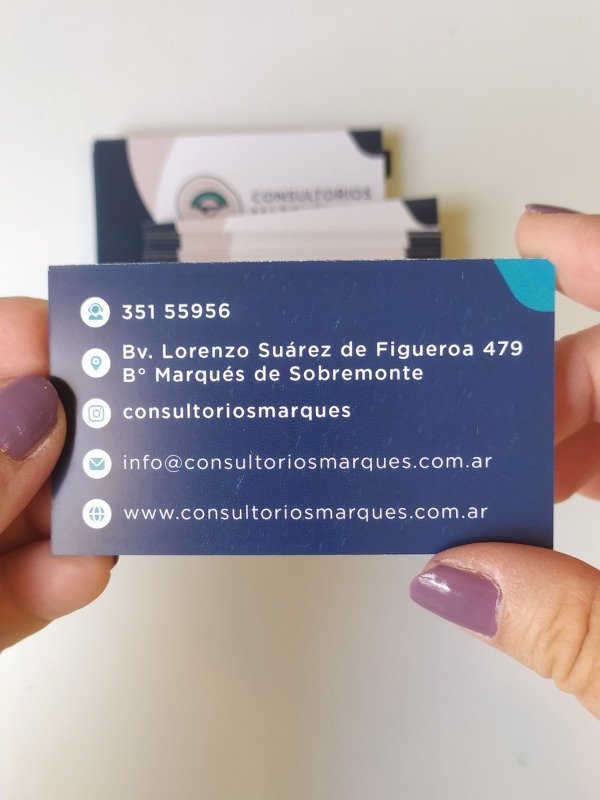 Producto - [Offset] Tarjetas Personales - Frente y dorso color con Uv Brillante Frente - 2