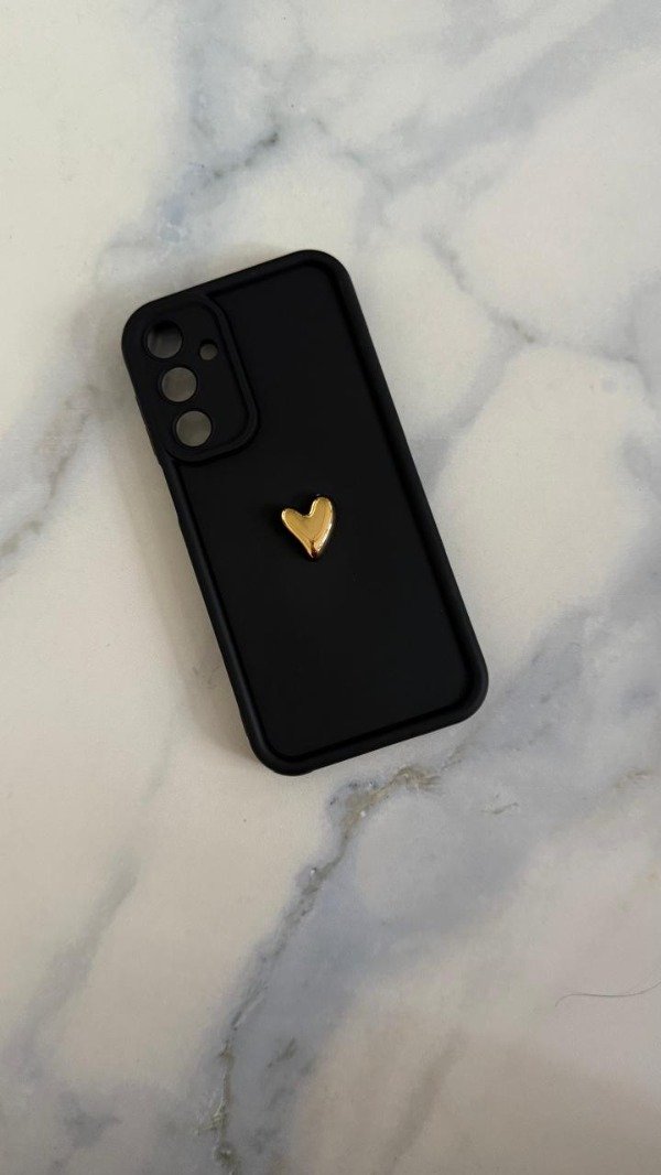 Producto - Funda corazón dorado A16