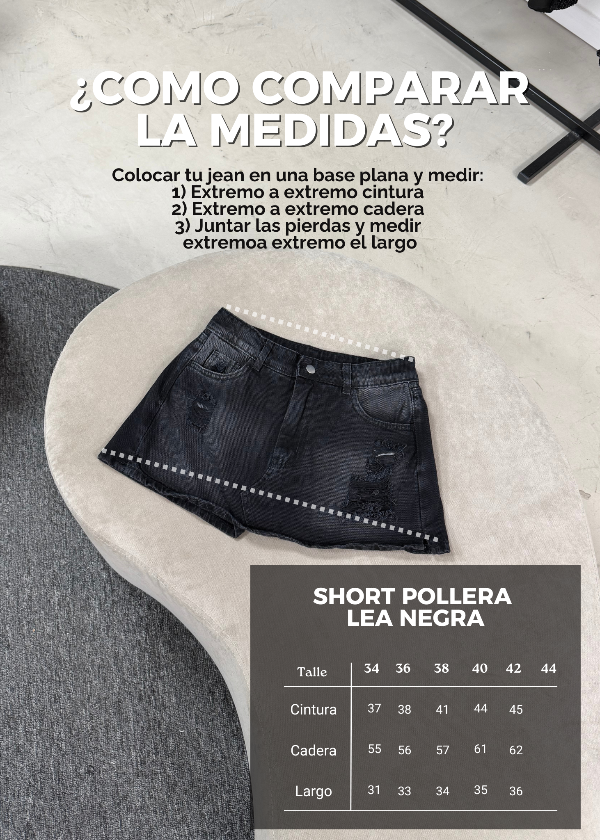 Producto - Short Pollera Lea Negro - 3