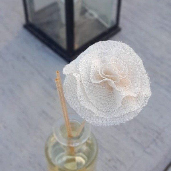 Producto - FLORES DE LIENZO CHICA CON VARILLA DE PINO