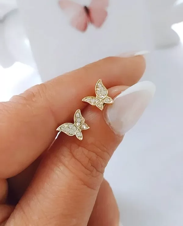 Producto - Aritos butterfli dorados