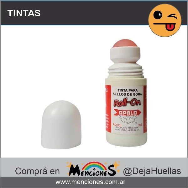Producto - Tinta Para Sellos Roll On 60cc, ROJO, Ópalo 999