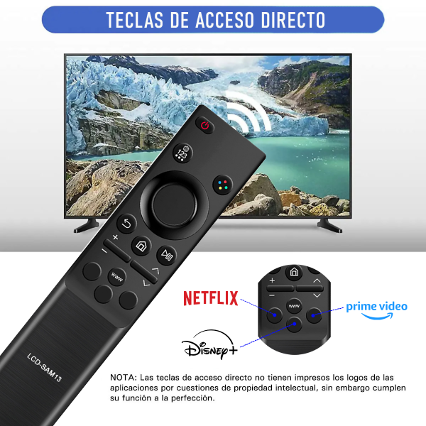 Producto - Control Remoto Para Samsung Smart Tv Disney+ Prime Video Netflix - 3