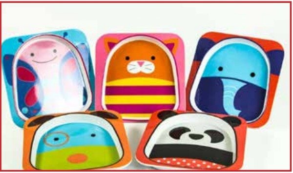 Producto - Plato Infantil Cuadrado sin Div.