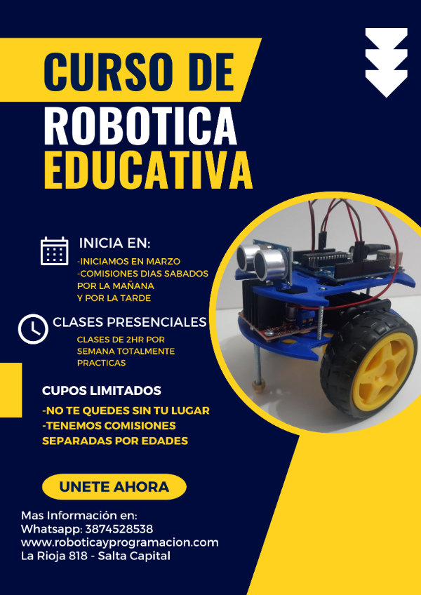 Producto - Inscripcion Curso de Robotica Educativa