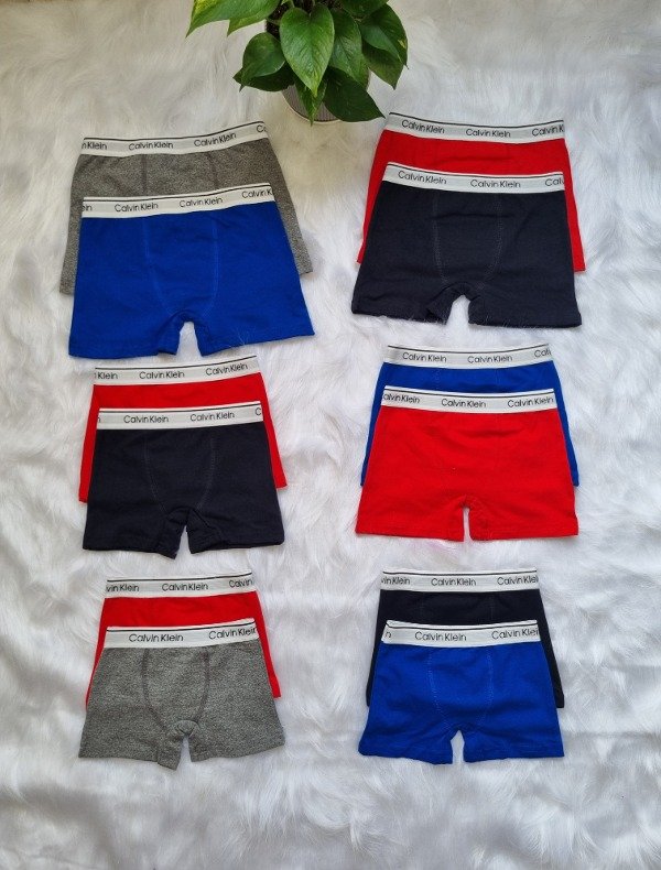 Producto - Boxer para Niños de algodon con lycra ck lisos (El precio es por Docena)