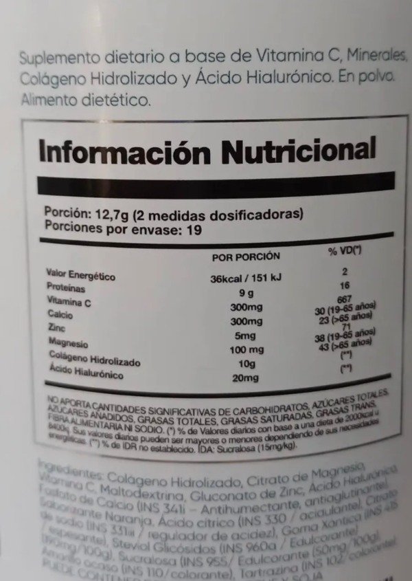 Producto - Colageno Hidrolizado Flex vit c + magnecio+zinc + acido hialuronico Nucleo Fit - 2