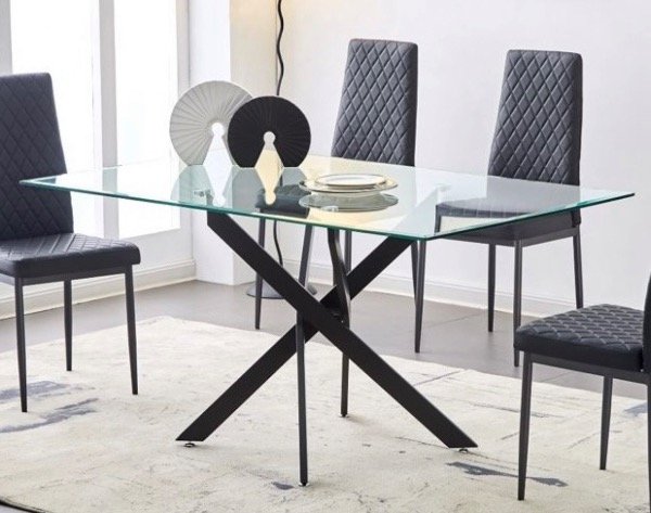 Producto - Mesa insignia 150x 90 importada patas negras