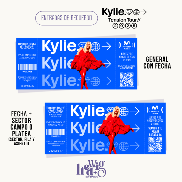 Producto - Entradas de recuerdo 14x6 - Tension Tour KYLIE MINOGUE