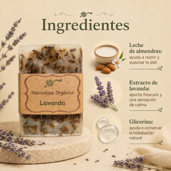 Producto - Jabón Natural de Lavanda - Suavidad y Hidratación para tu Piel - 2