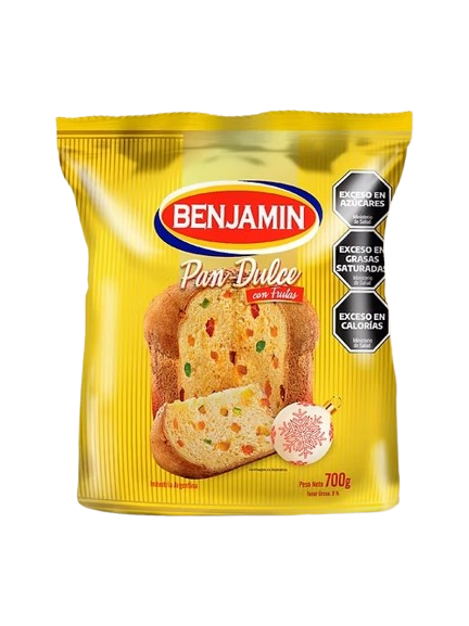 Producto - Pan Dulce Benjamin Con Frutas 700 gr cod. 0326