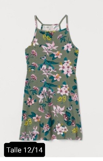 Vestido  algodon HyM talle 12/14 flores