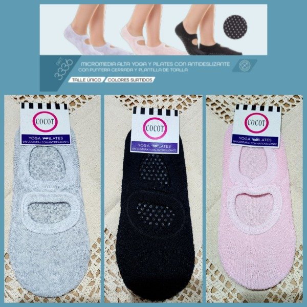 Producto - Micromedia alta Yoga y Pilates con Antideslizante Cocott3336
