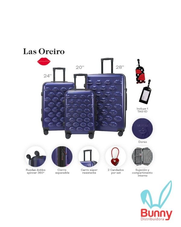 Producto - SET VALIJAS LAS OREIRO 27788