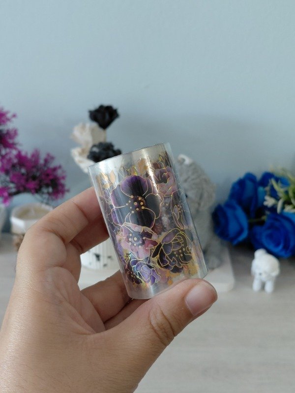 Producto - Washis en PET - Midnight garden violeta #001